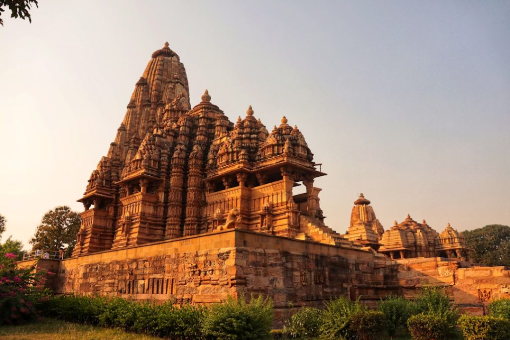 The temples are famous for their nagara-style architectural symbolism and their erotic sculptures.